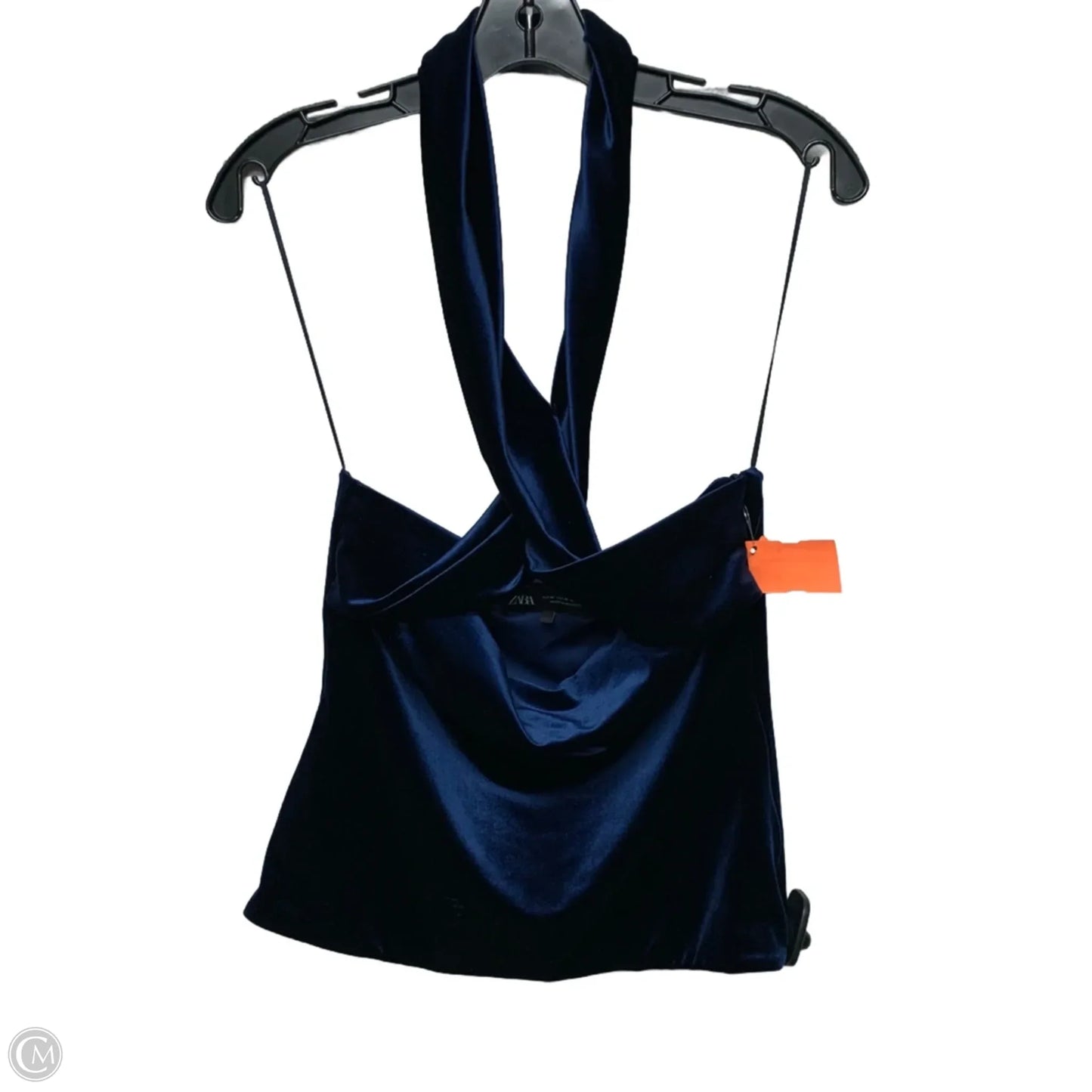Top Sleeveless By Zara In Navy, Size: M