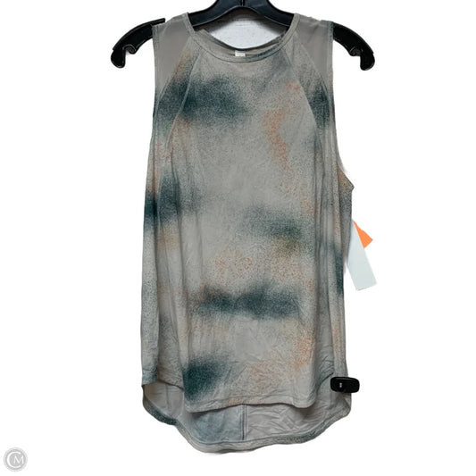 Athletic Tank Top By Lululemon In Grey & Orange, Size: M