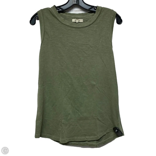 Top Sleeveless Basic By Madewell In Green, Size: S