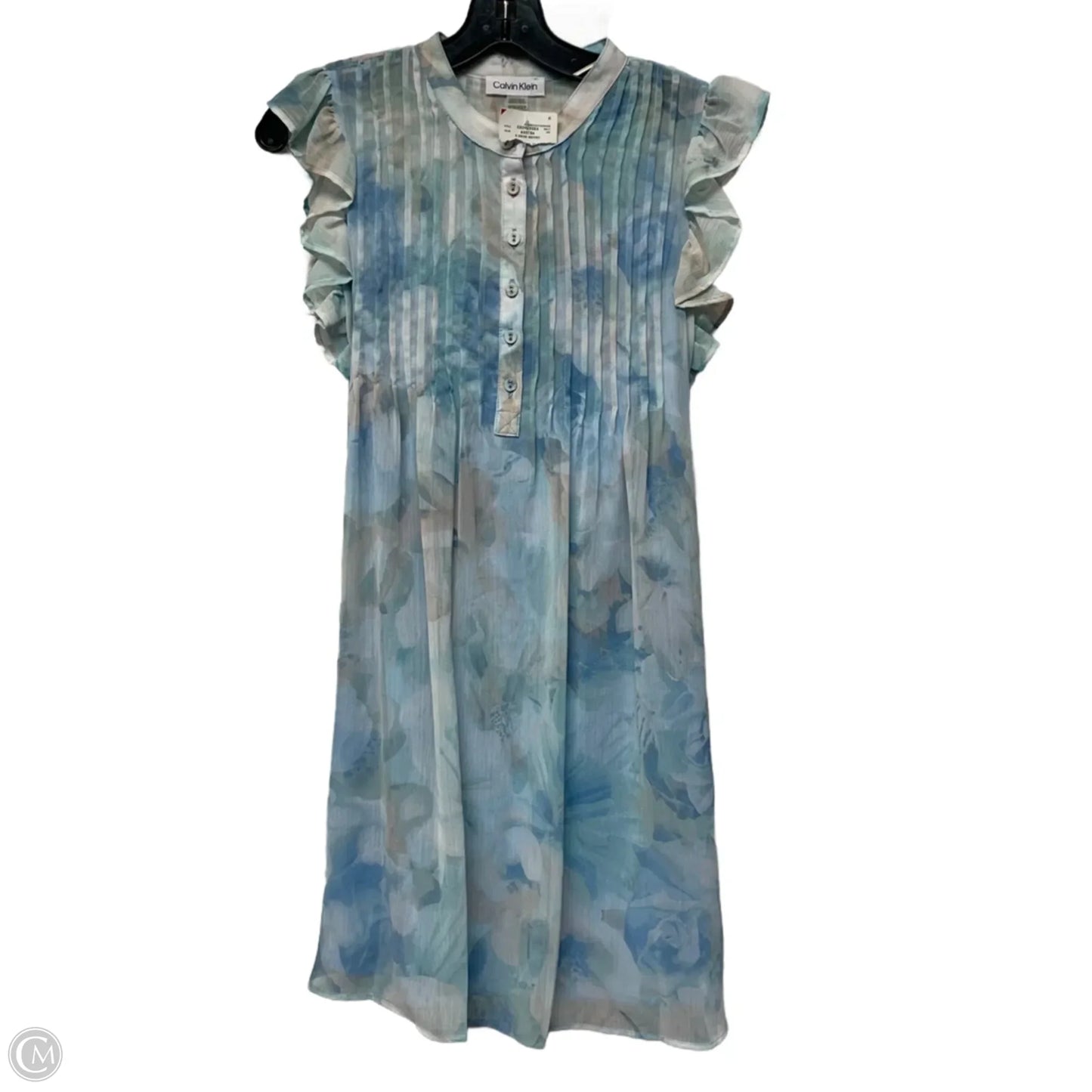 Dress Casual Short By Calvin Klein In Blue, Size: Lp