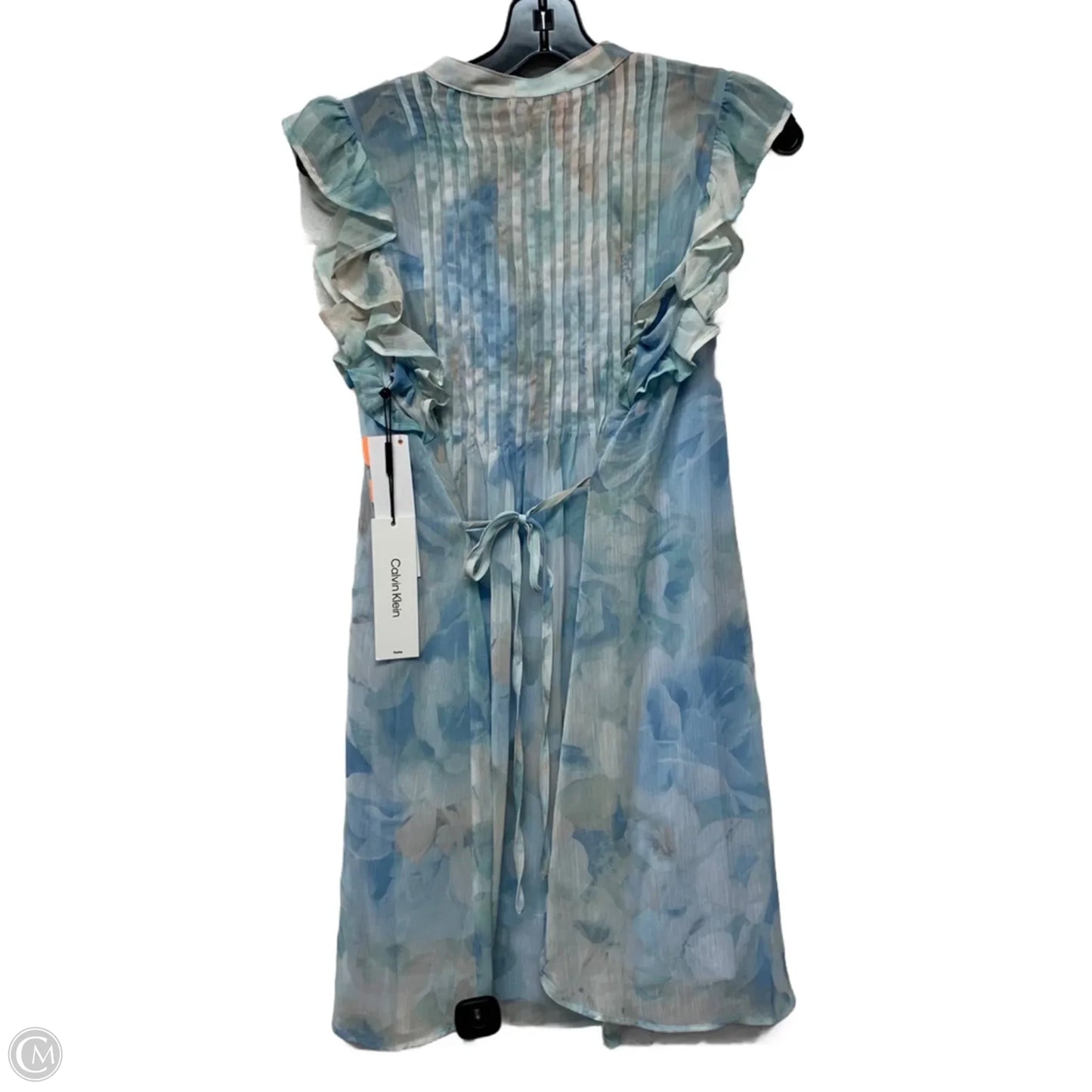 Dress Casual Short By Calvin Klein In Blue, Size: Lp