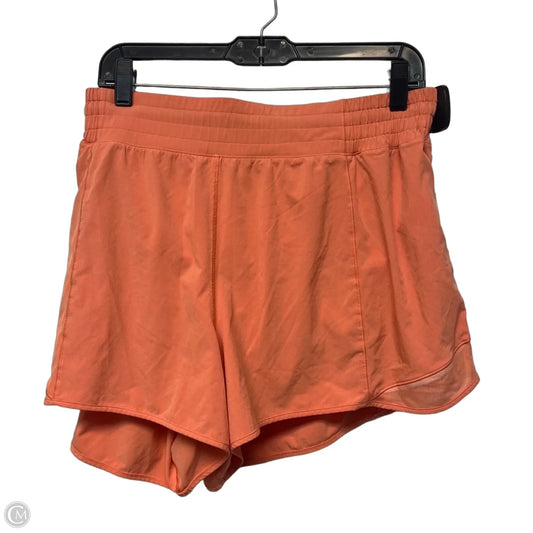 Athletic Shorts By Lululemon In Orange, Size: 1x