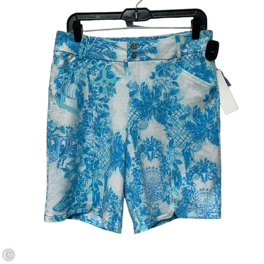 Shorts Designer By Lilly Pulitzer In Blue & White, Size: 12