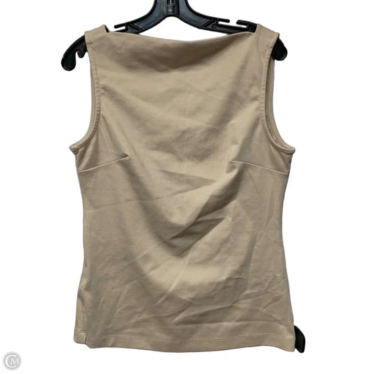 Top Sleeveless By Anthropologie In Tan, Size: M