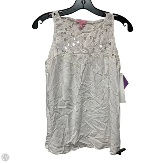Top Sleeveless Designer By Lilly Pulitzer In White, Size: S