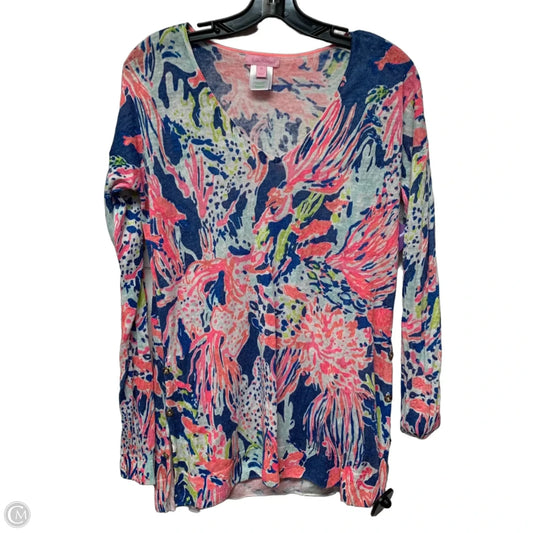 Top Long Sleeve Designer By Lilly Pulitzer In Multi-colored, Size: M