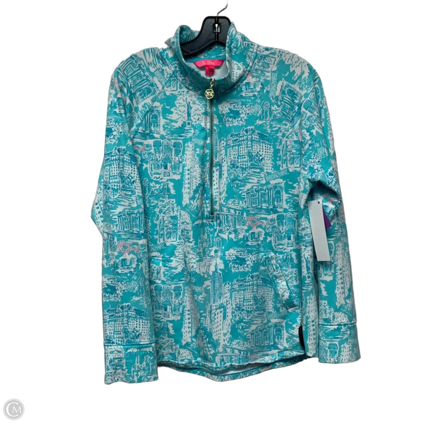 Sweatshirt Designer By Lilly Pulitzer In Blue & White, Size: Xl