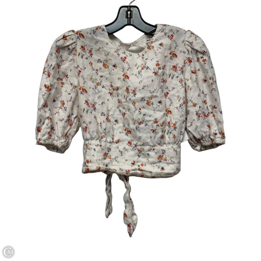 Top Short Sleeve By Reformation In Floral Print, Size: Xs