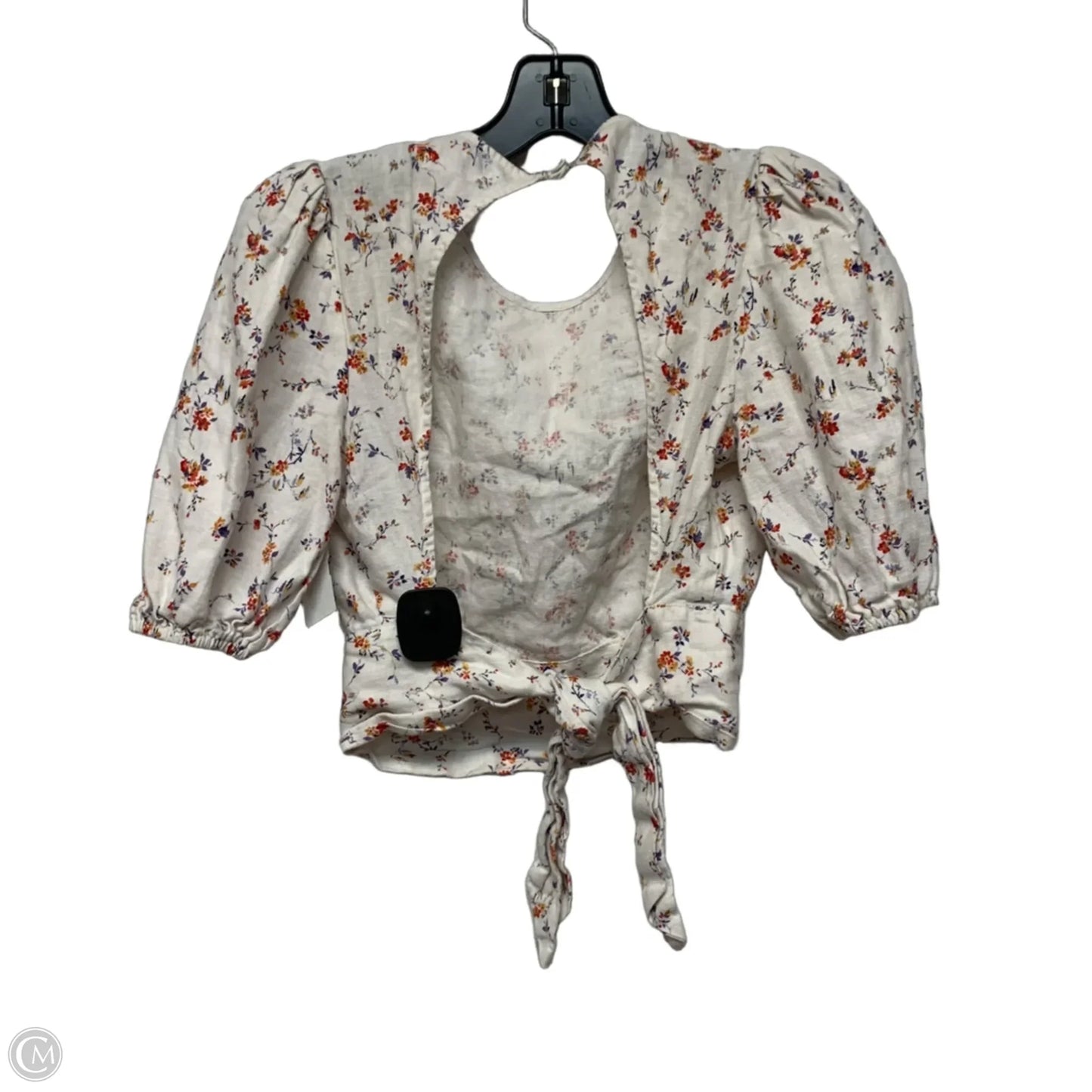 Top Short Sleeve By Reformation In Floral Print, Size: Xs