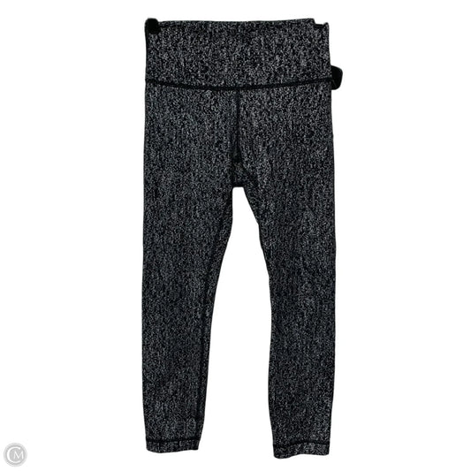 Athletic Leggings By Lululemon In Black & White, Size: S