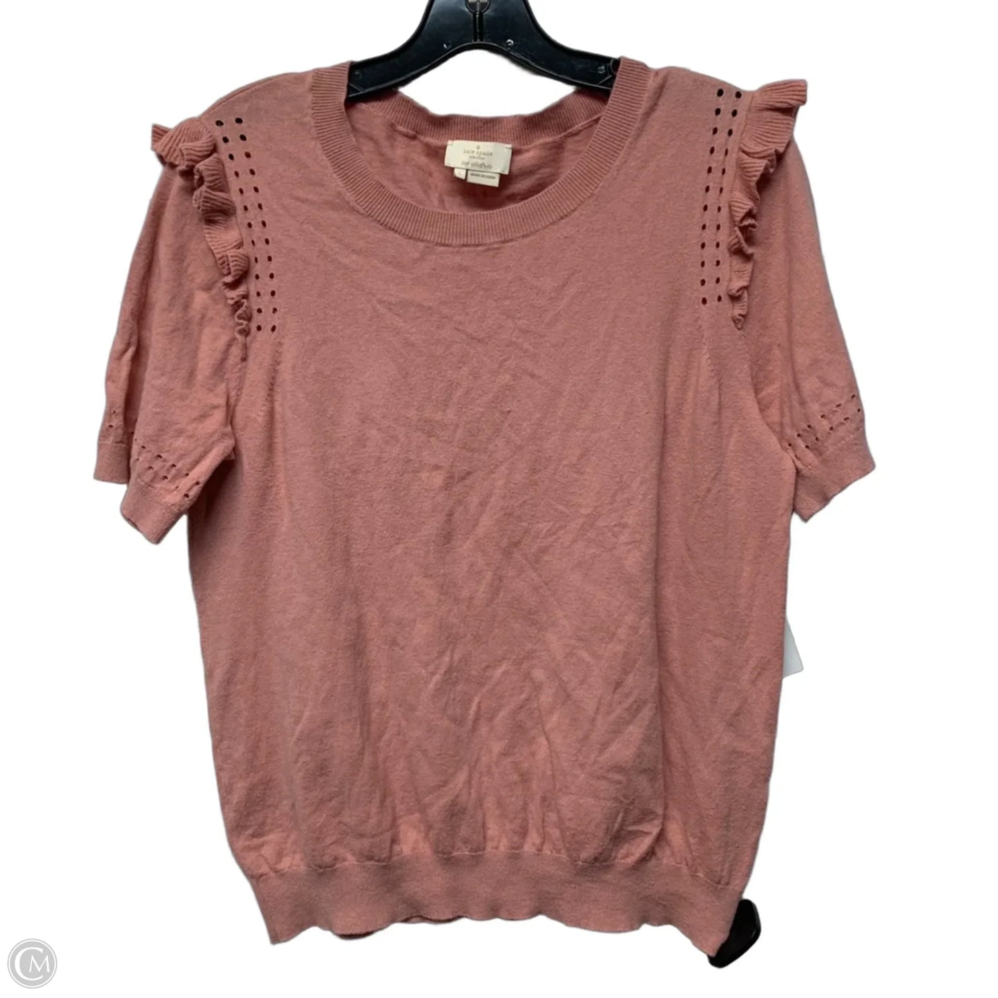 Top Short Sleeve Designer By Kate Spade In Pink, Size: L