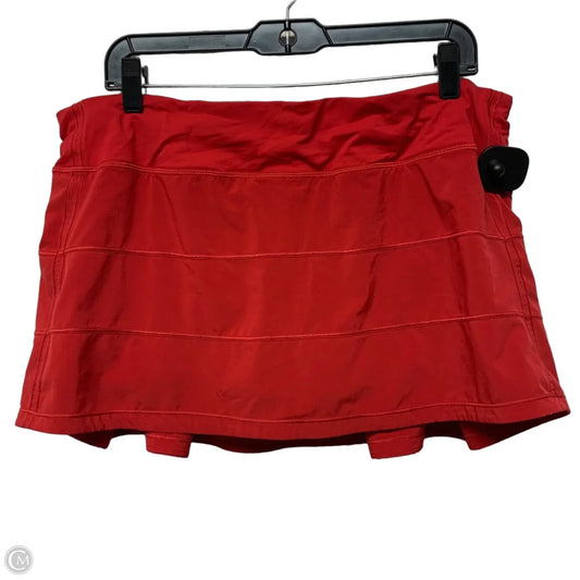 Athletic Skort By Lululemon In Red, Size: L