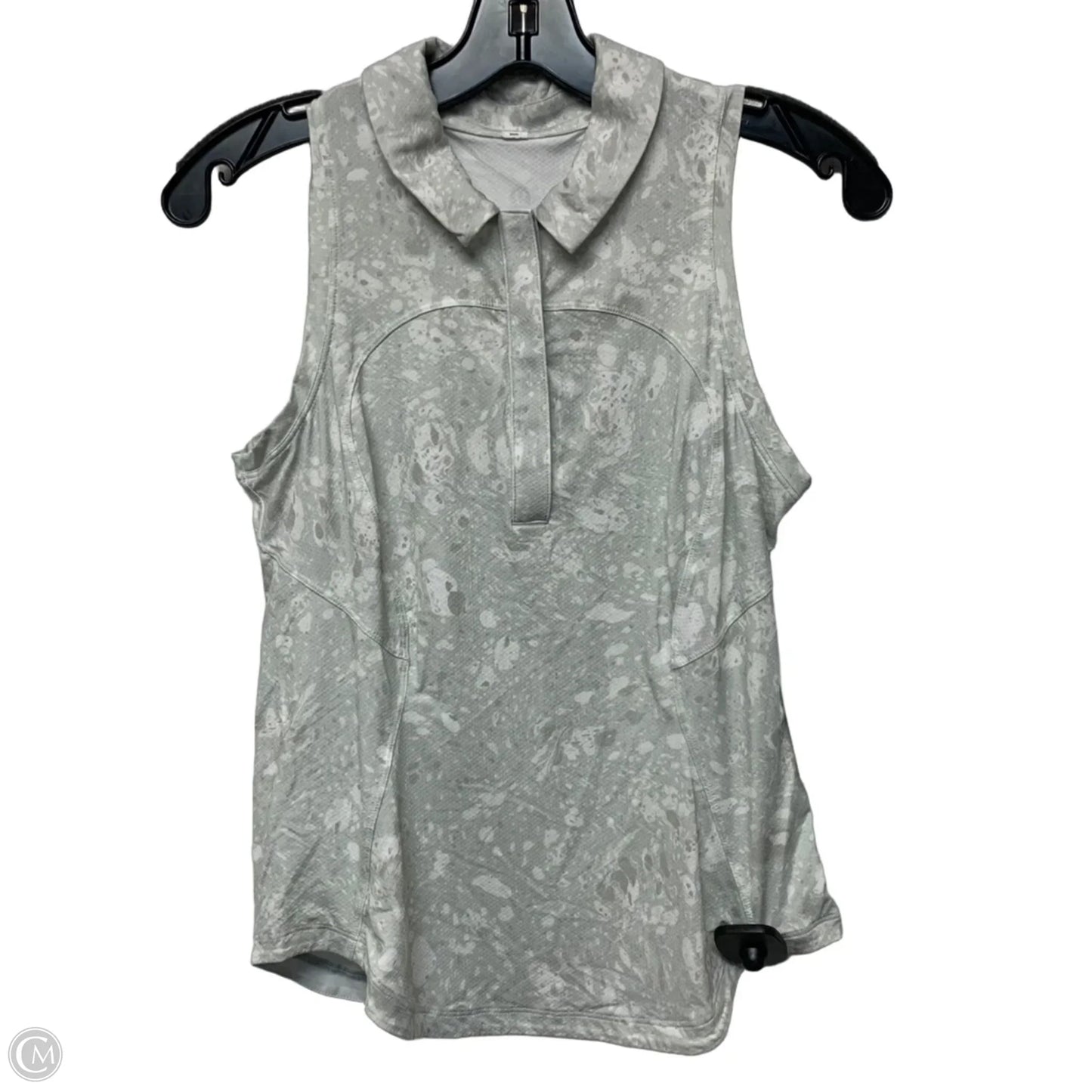 Athletic Tank Top By Lululemon In Grey & White, Size: S