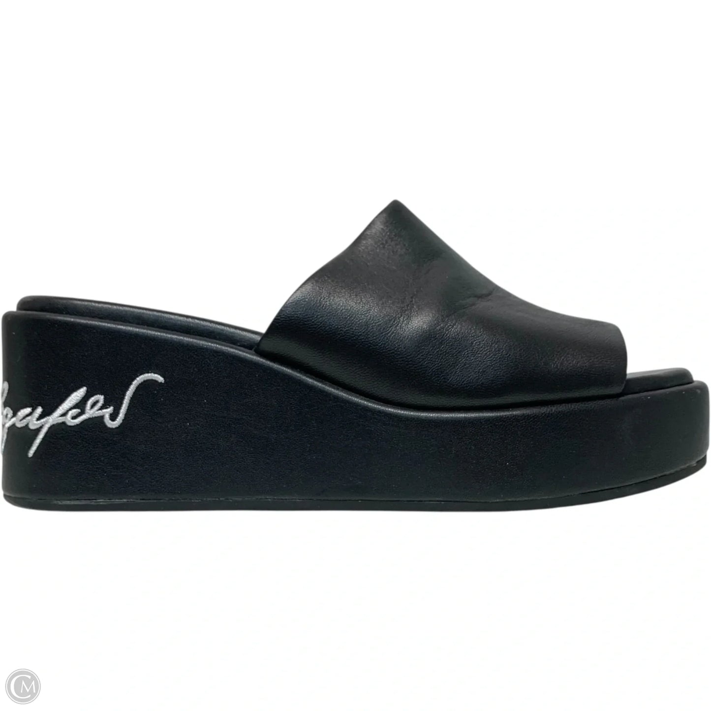Sandals Designer By Karl Lagerfeld In Black, Size: 8