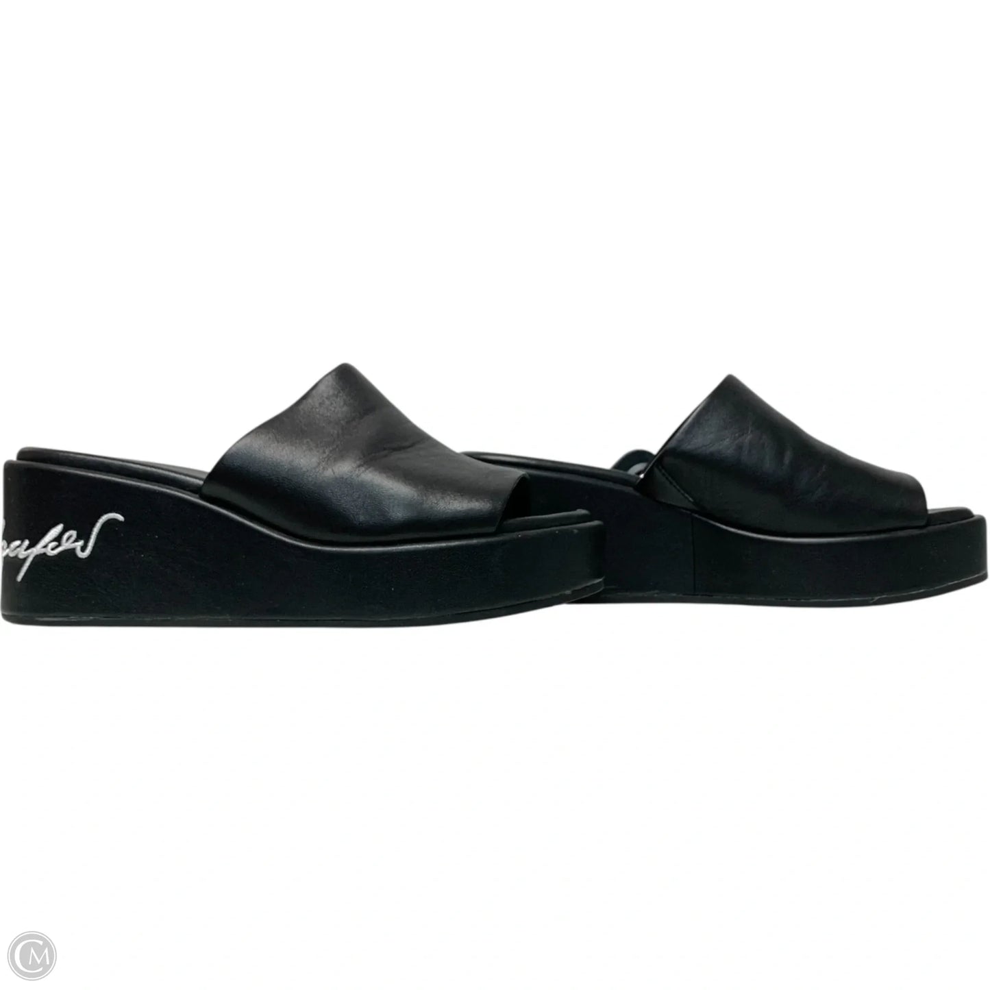 Sandals Designer By Karl Lagerfeld In Black, Size: 8
