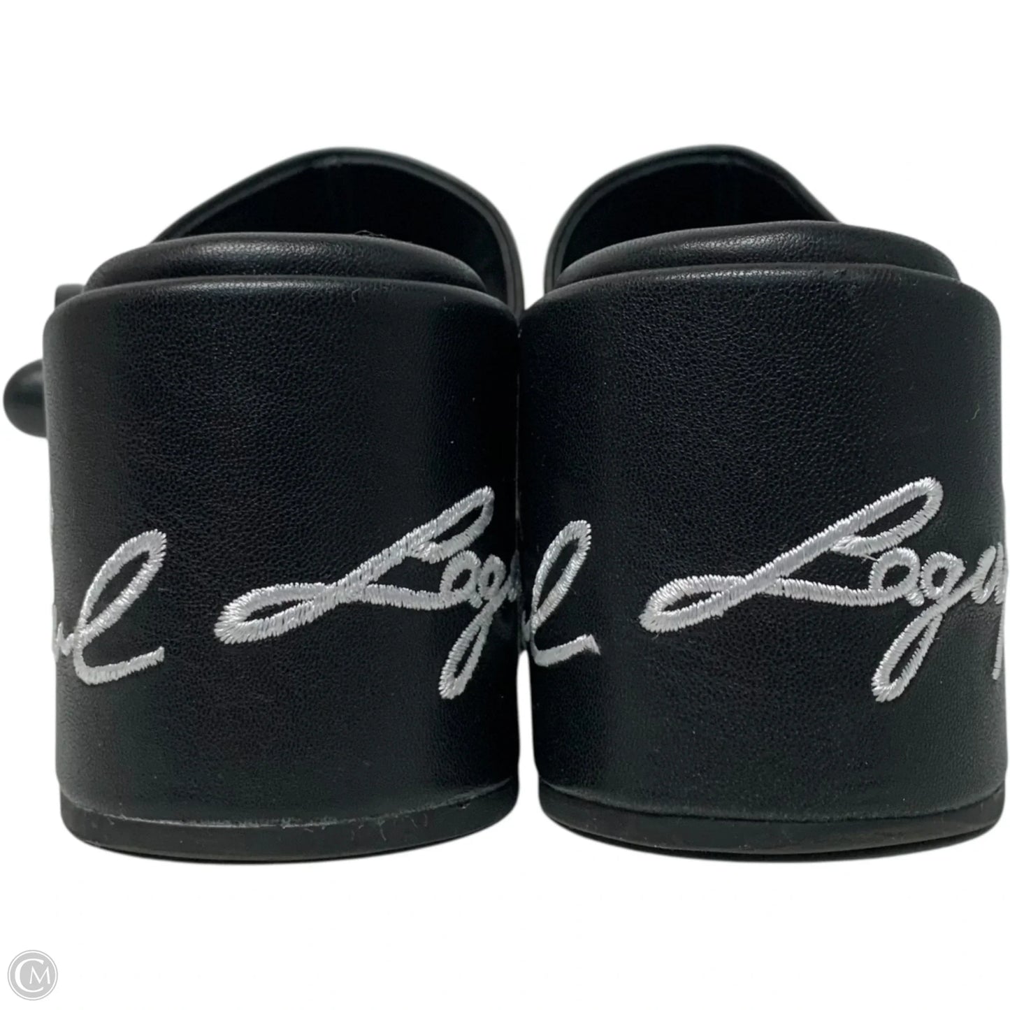 Sandals Designer By Karl Lagerfeld In Black, Size: 8