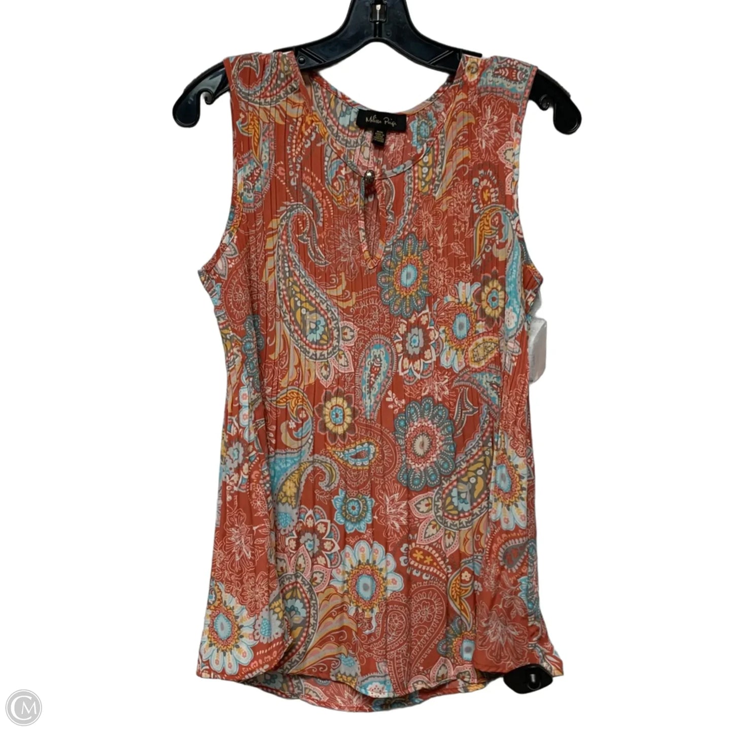 Top Sleeveless By Melissa Paige In Orange, Size: M