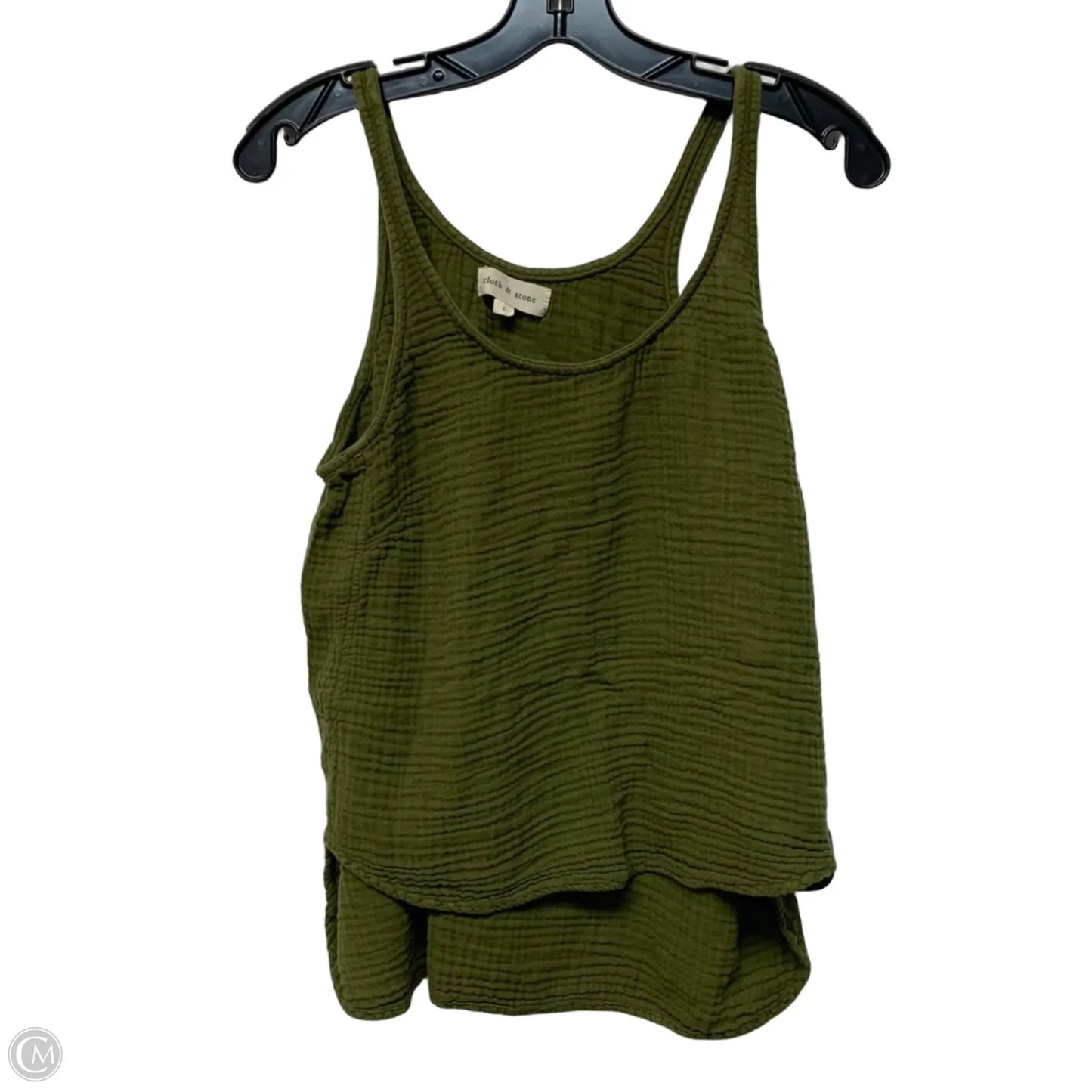 Top Sleeveless By Cloth & Stone In Green, Size: L