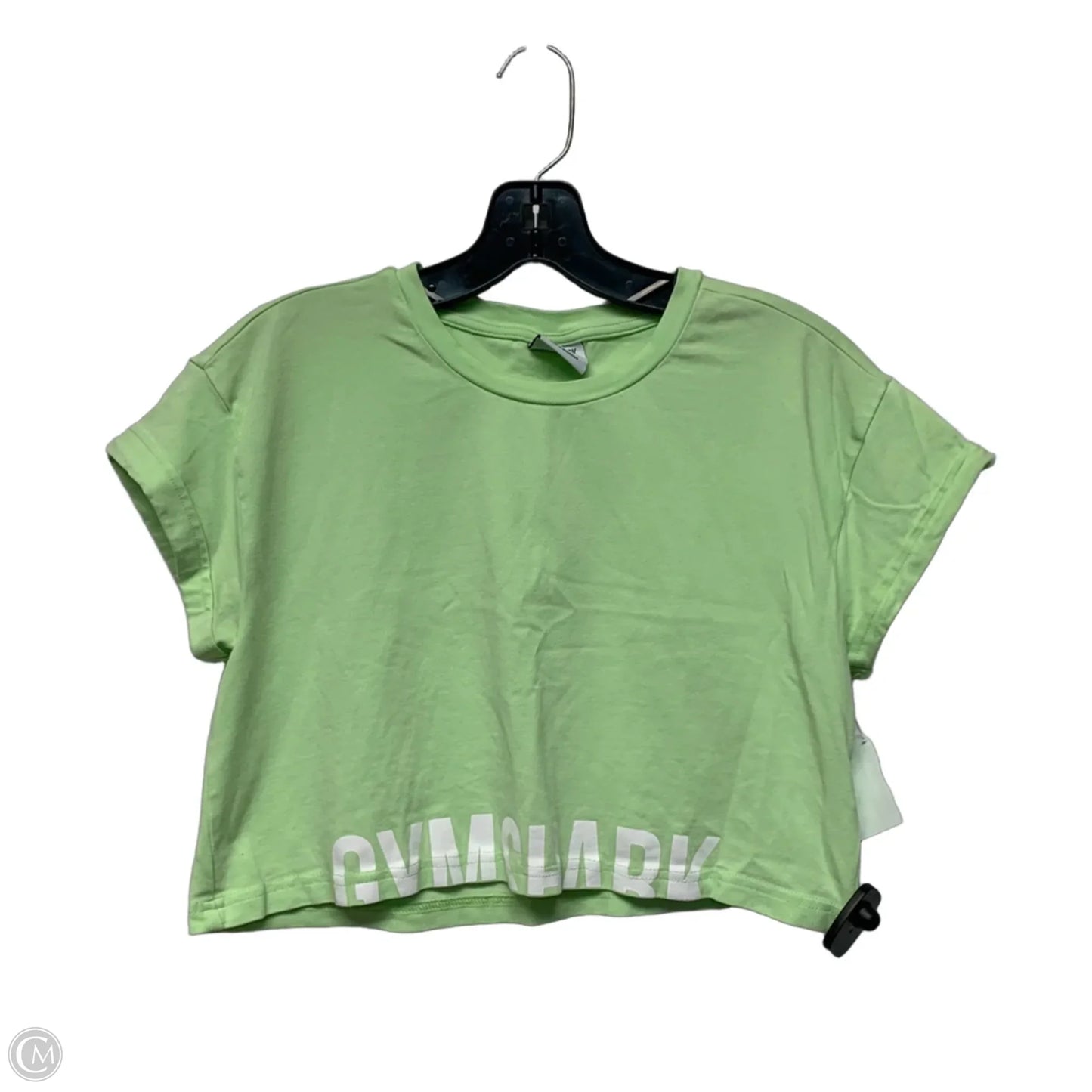 Athletic Top Short Sleeve By Gym Shark In Green, Size: M