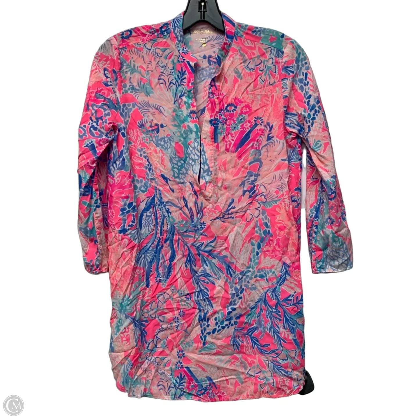 Tunic Designer By Lilly Pulitzer In Blue & Pink, Size: Xxs