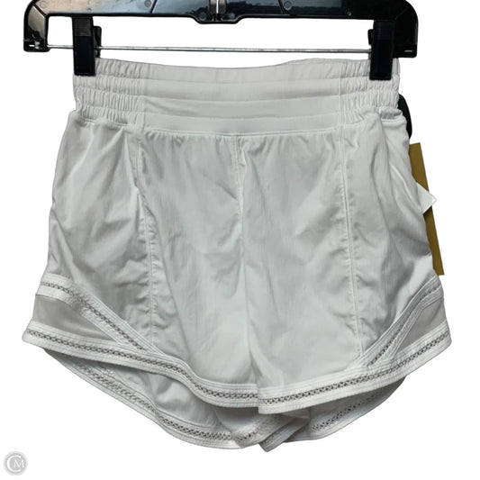 Athletic Shorts By Lululemon In White, Size: Xs