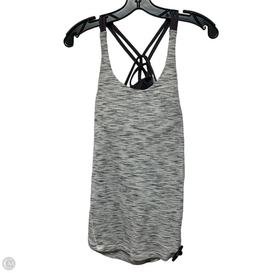 Athletic Tank Top By Lululemon In Grey & White, Size: S
