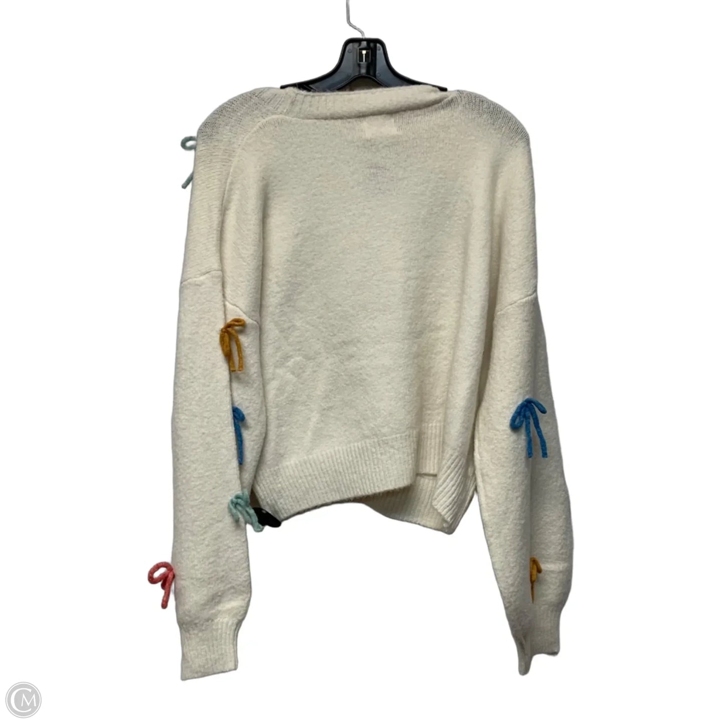 Sweater Cardigan By Luna Ivy In White, Size: M