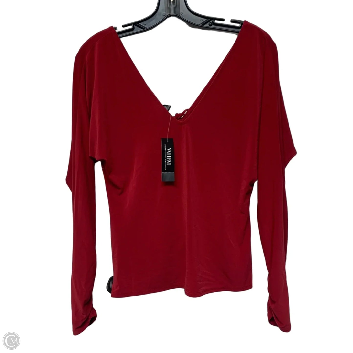 Top Long Sleeve By White House Black Market In Red, Size: M