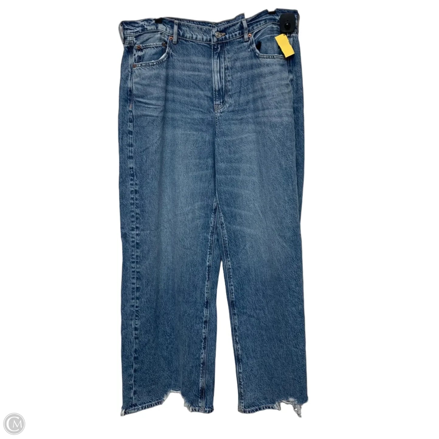Jeans Wide Leg By American Eagle In Blue Denim, Size: 16