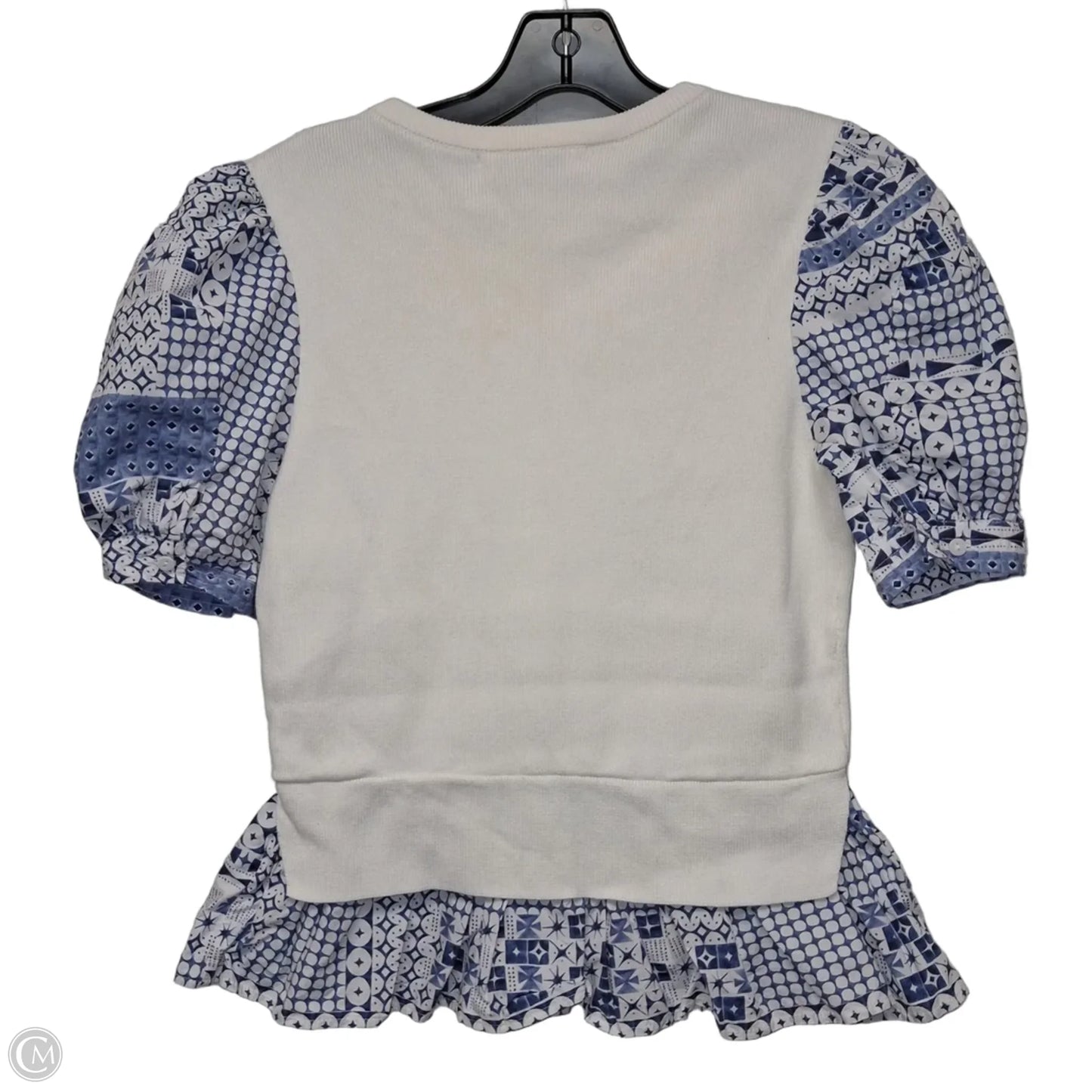 Top Short Sleeve By English Factory In Blue & White, Size: Xs