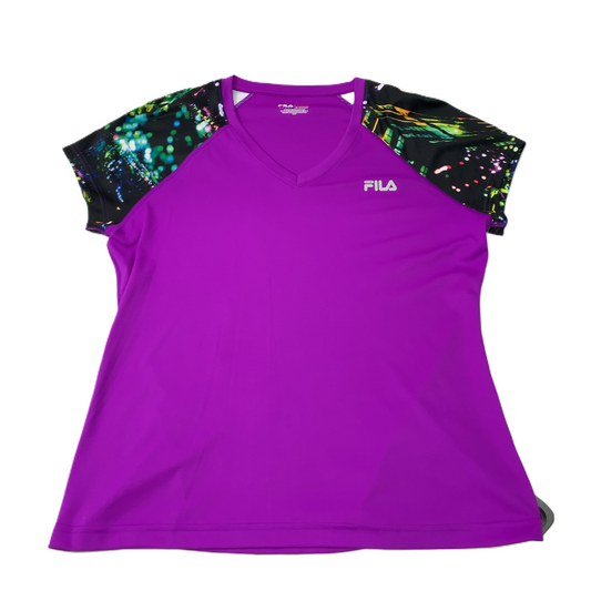 Athletic Top Short Sleeve By Fila  Size: Xl