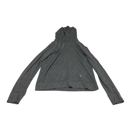 Athletic Top Long Sleeve Hoodie By Outdoor Voices In Grey, Size: M