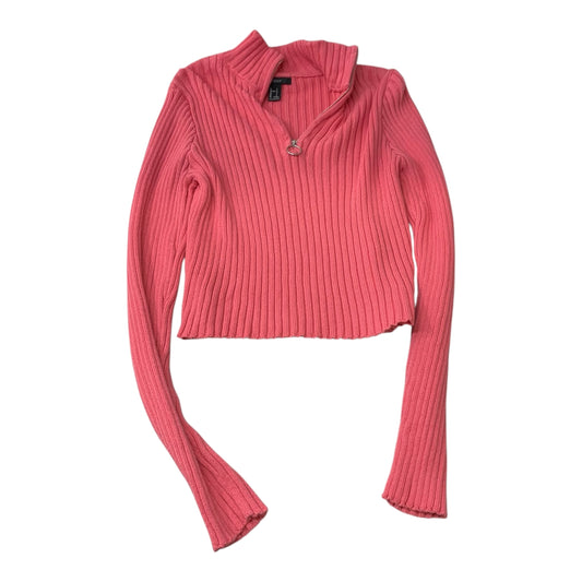 Sweatshirt Collar By Forever 21 In Pink, Size: L