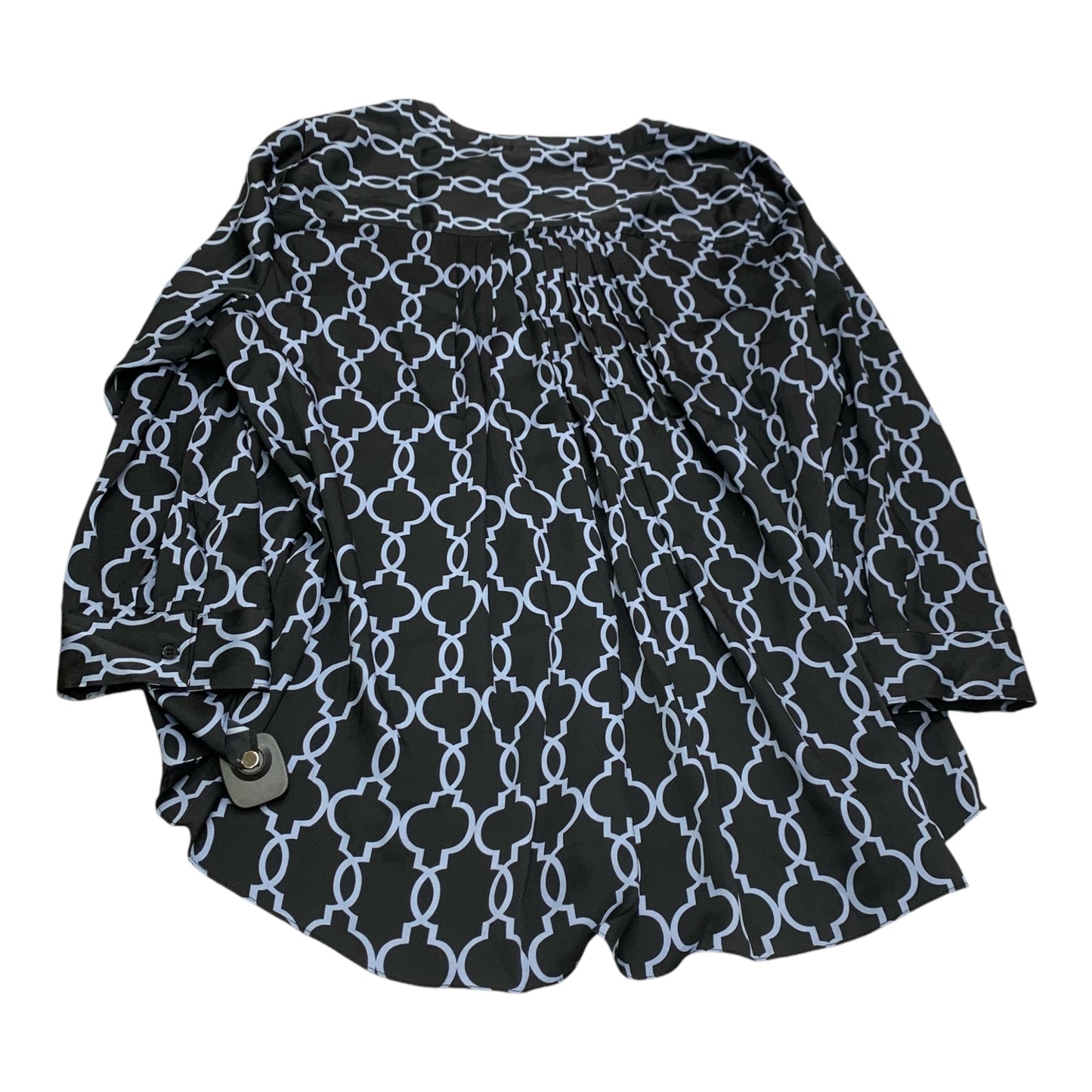 Blouse Long Sleeve By Lane Bryant In Black & Blue, Size: 4x