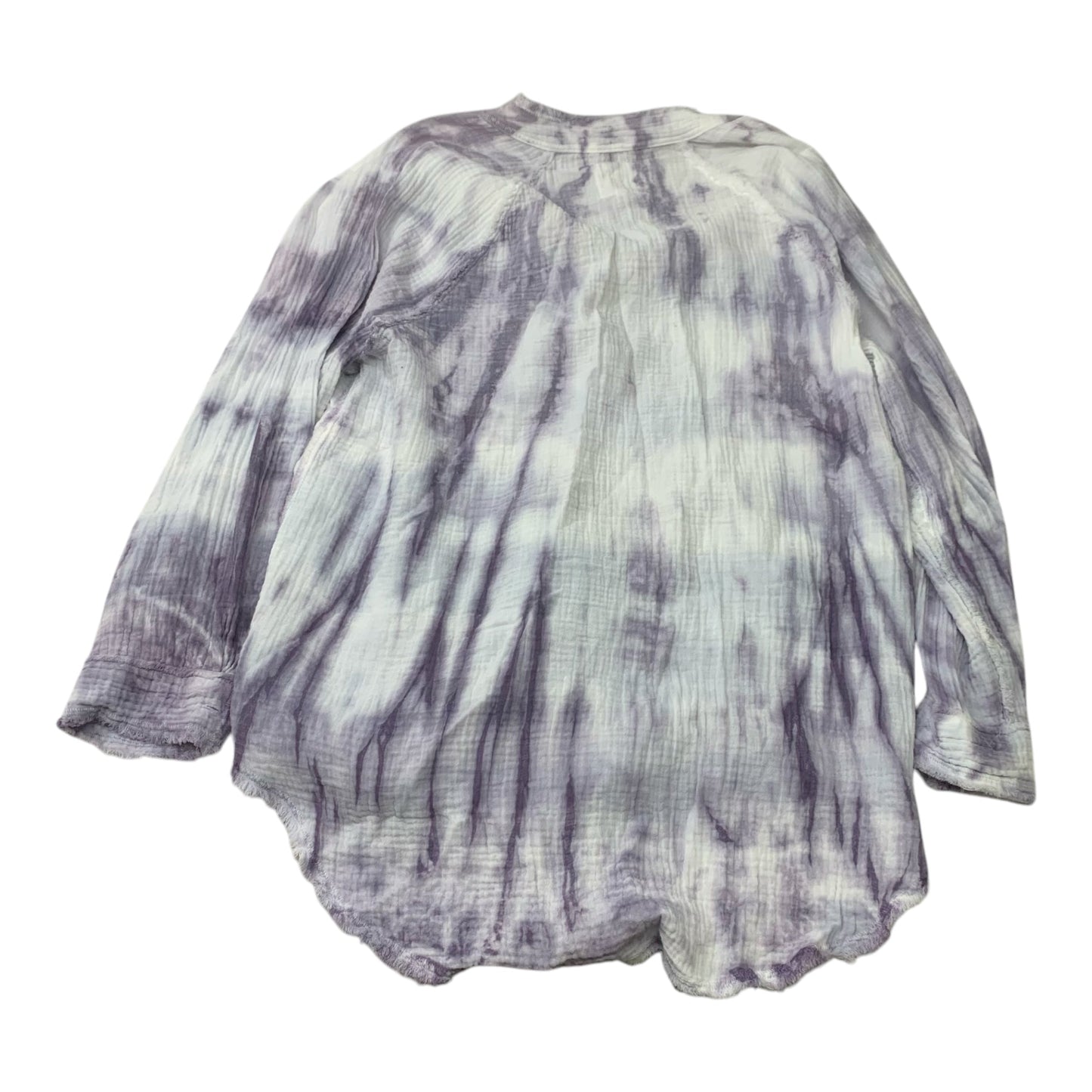 Top Long Sleeve By Aerie In Purple & White, Size: Xs