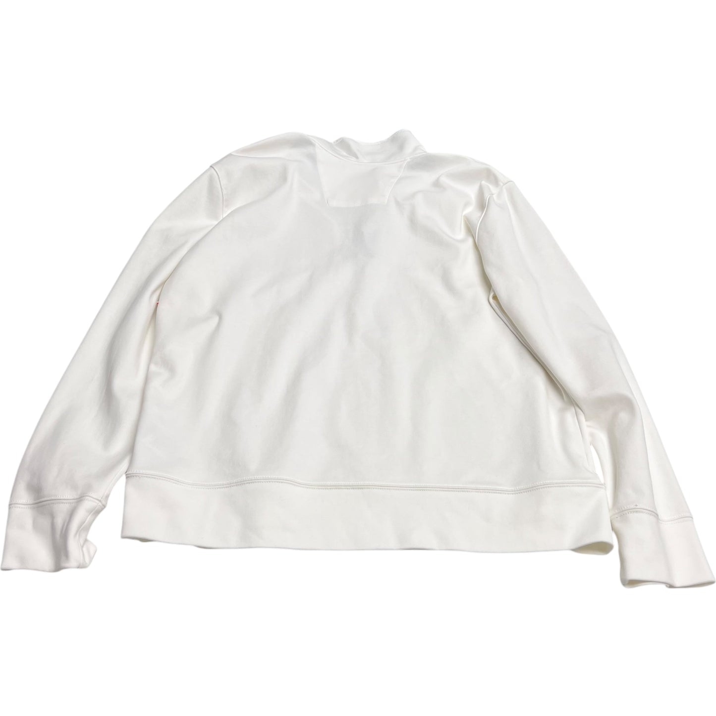 Athletic Top Long Sleeve Collar By Nautica In White, Size: L