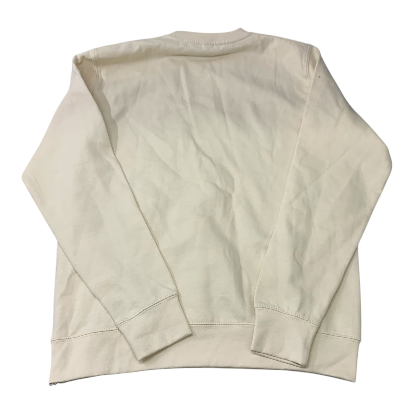 Sweatshirt Crewneck By Just Hoods In Cream, Size: M