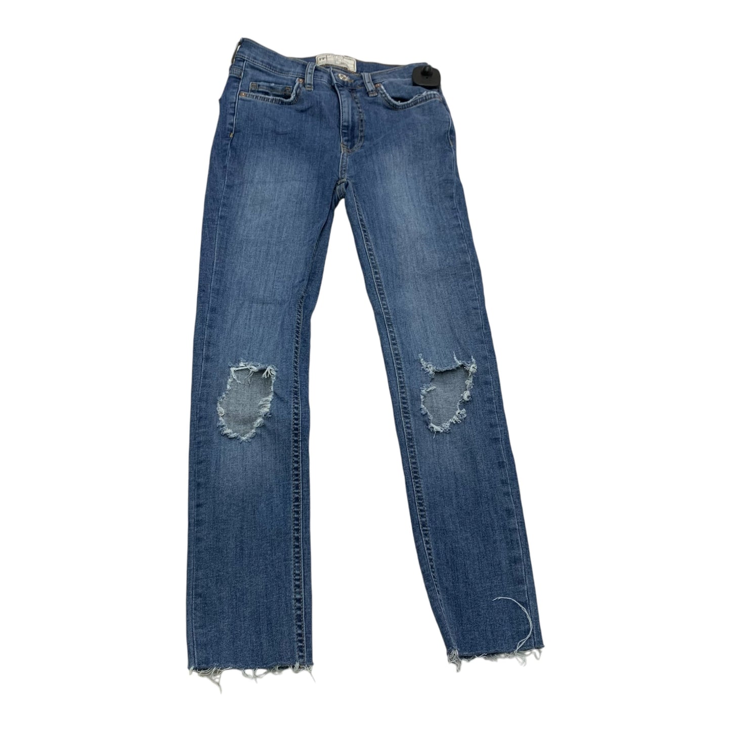 Jeans Skinny By Free People In Blue Denim, Size: 0