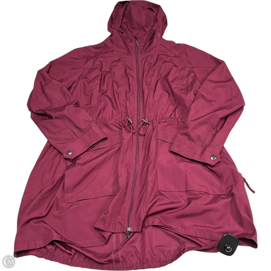 Jacket Windbreaker By J. Jill In Red, Size: Lp