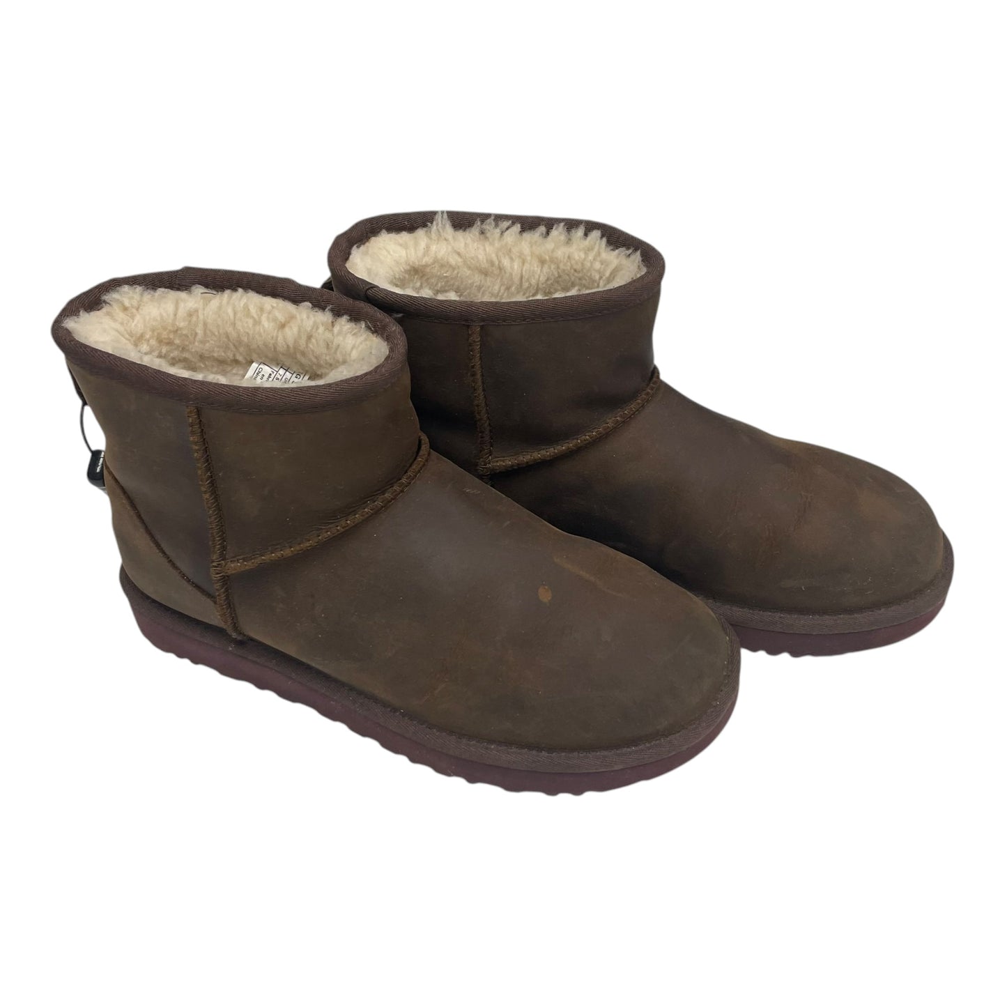 Boots Designer By Ugg In Brown, Size: 9