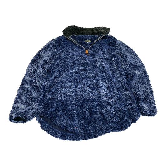 Sweatshirt Collar By Simply Southern In Blue, Size: M