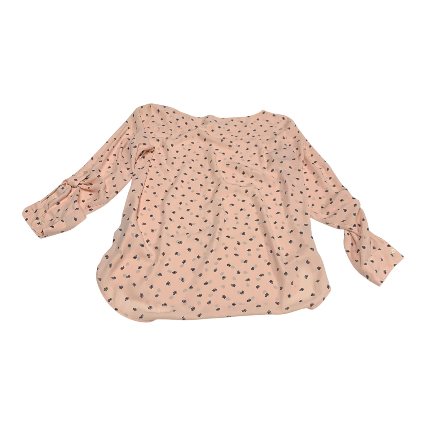 Blouse Long Sleeve By Loft In Pink, Size: M