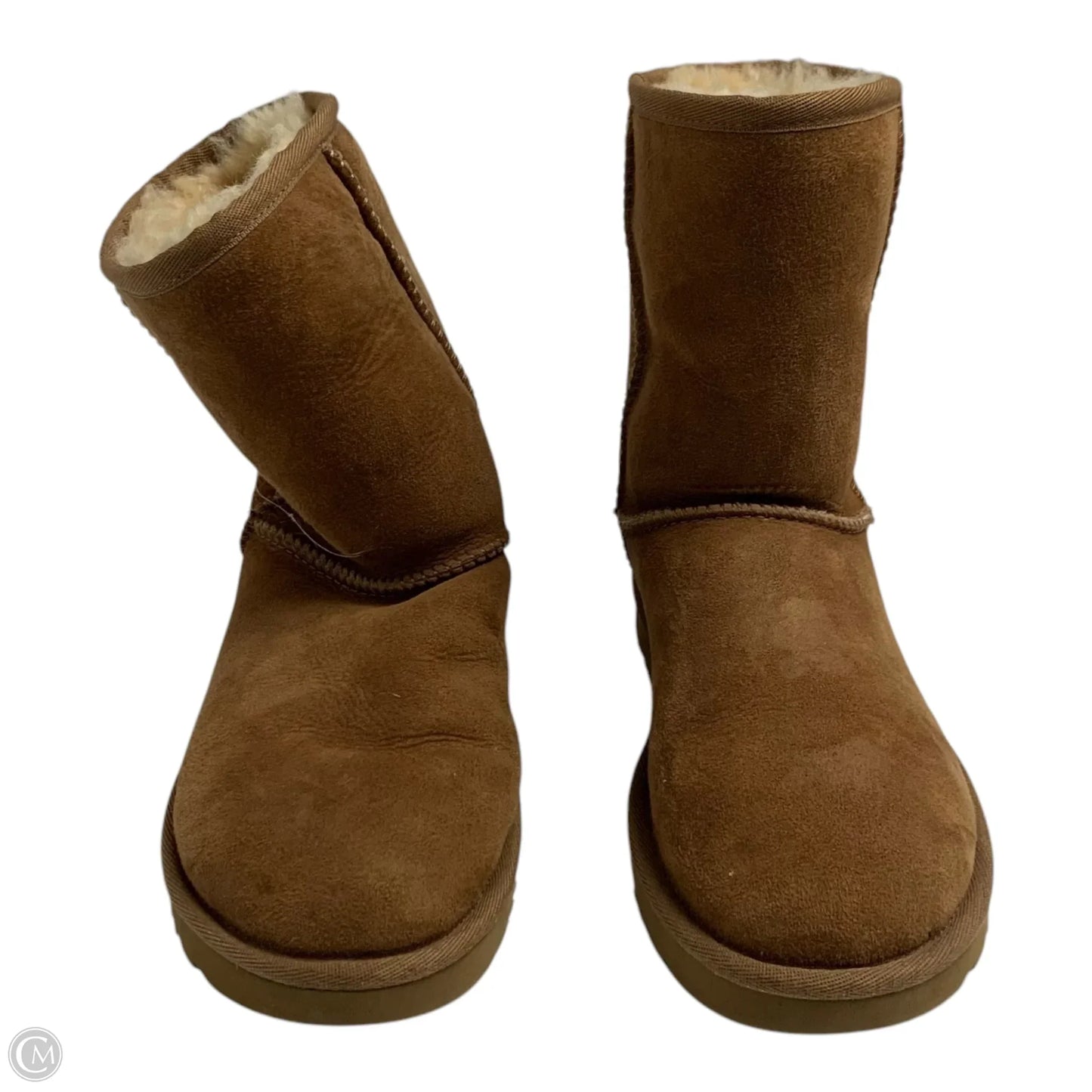 Boots Designer By Ugg In Brown, Size: 6