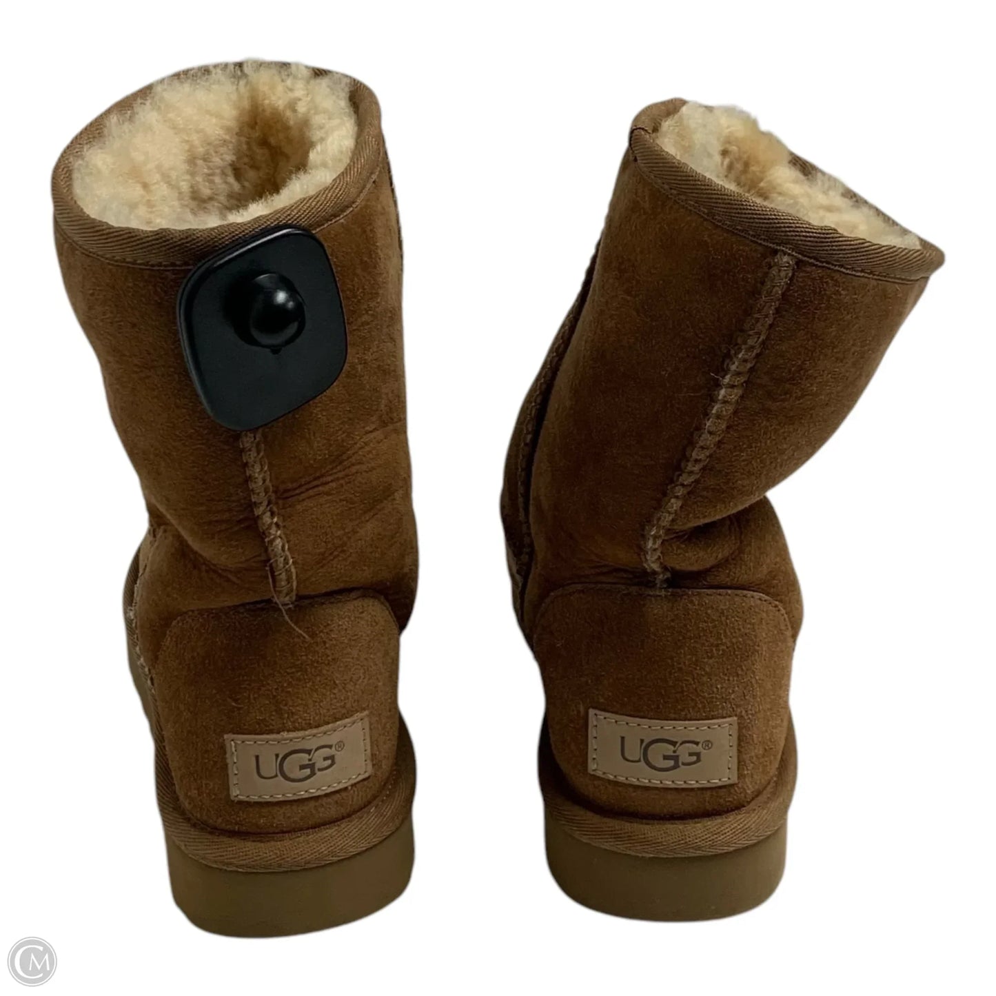 Boots Designer By Ugg In Brown, Size: 6