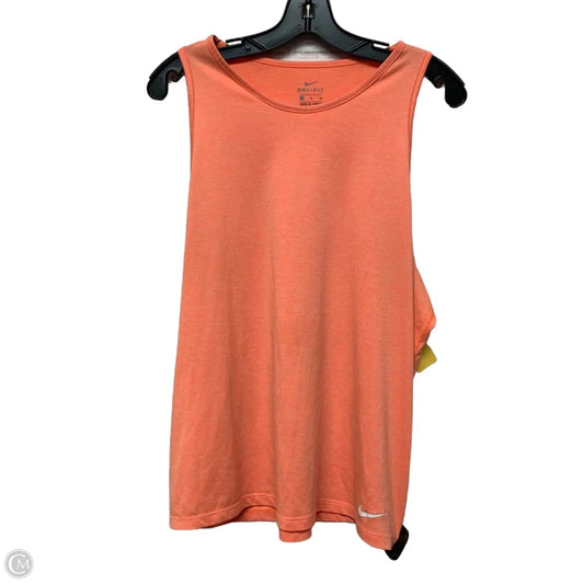 Athletic Tank Top By Nike Apparel In Orange, Size: Xl