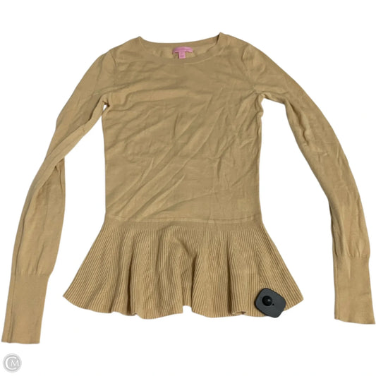 Top Long Sleeve Designer By Lilly Pulitzer In Brown, Size: S