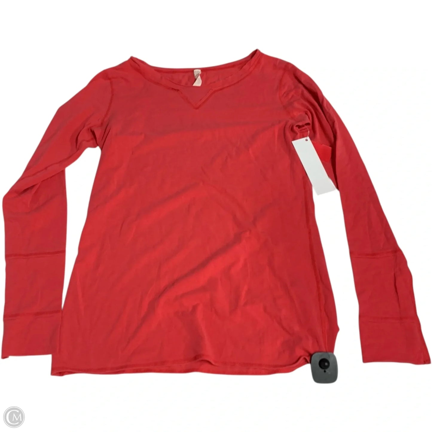 Athletic Top Long Sleeve Crewneck By Lululemon In Orange, Size: S