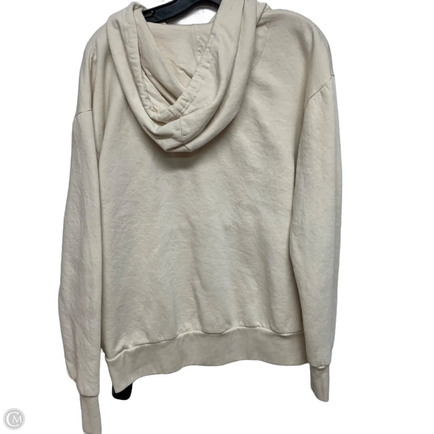 Sweatshirt Hoodie By Demin and Flower In Cream, Size: L