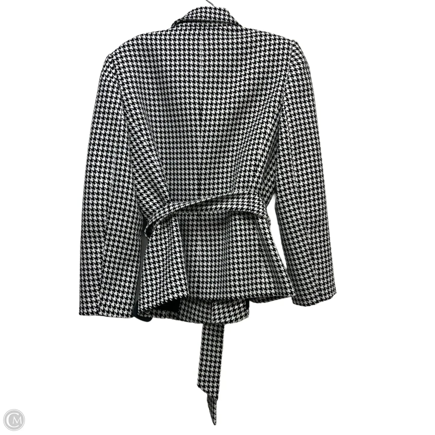 Coat Peacoat By Suit Studio In Black & White, Size: Mp