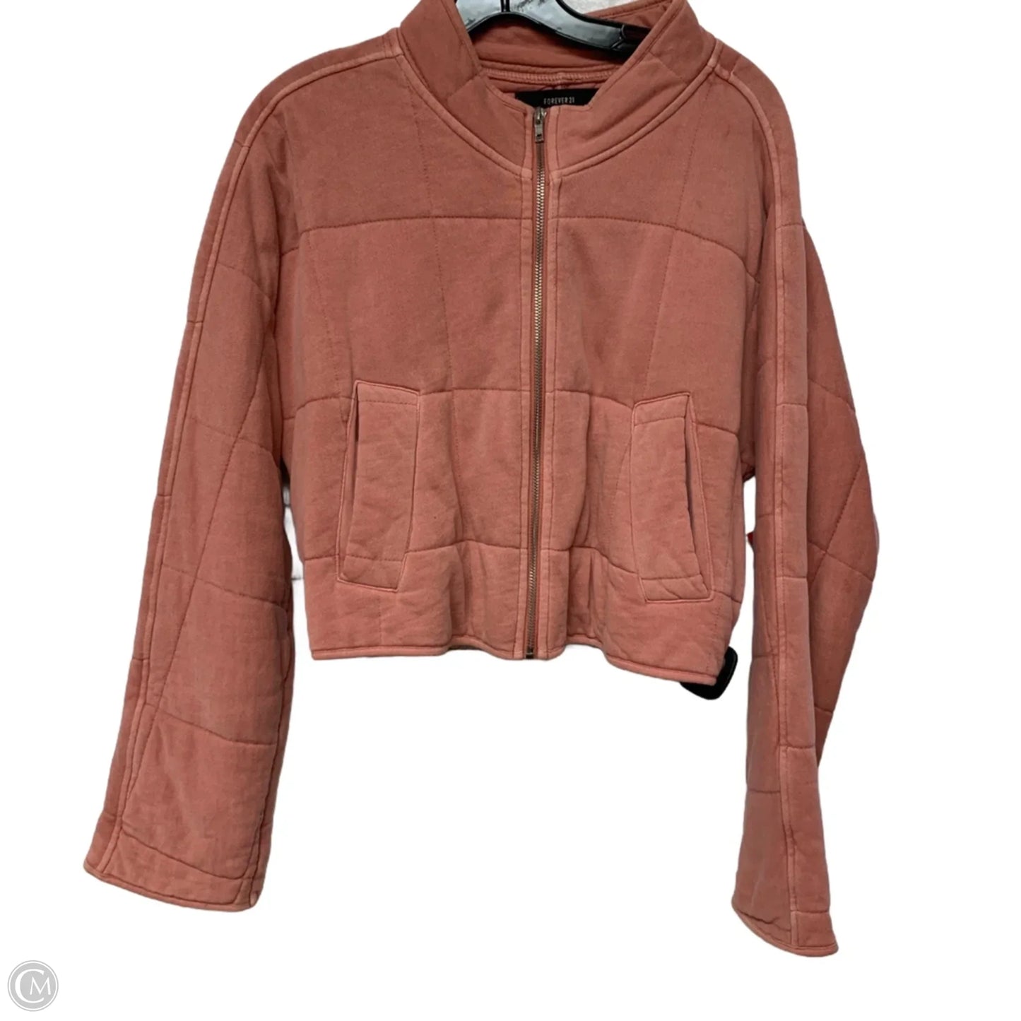 Jacket Puffer & Quilted By Forever 21 In Peach, Size: M